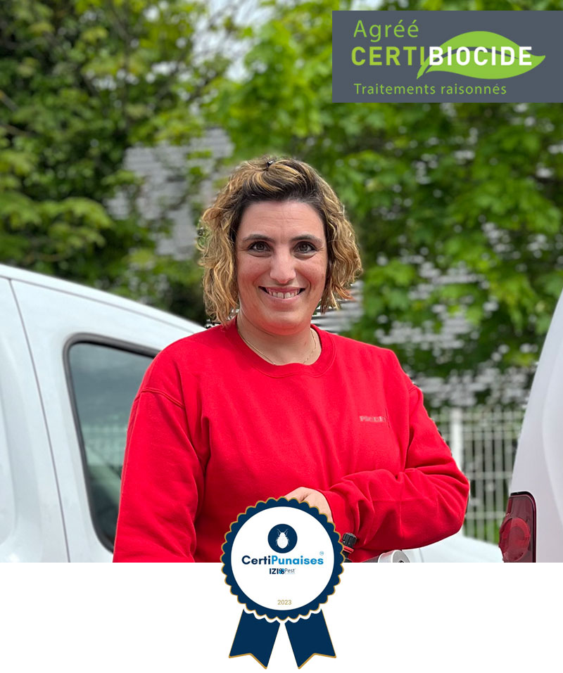 Claudia<br />Responsable hygiène Certification Biocide & Punaises
