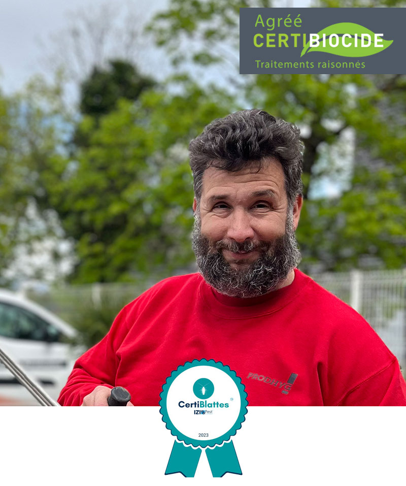 Eric<br />Technicien applicateur Certification Biocide & Blattes