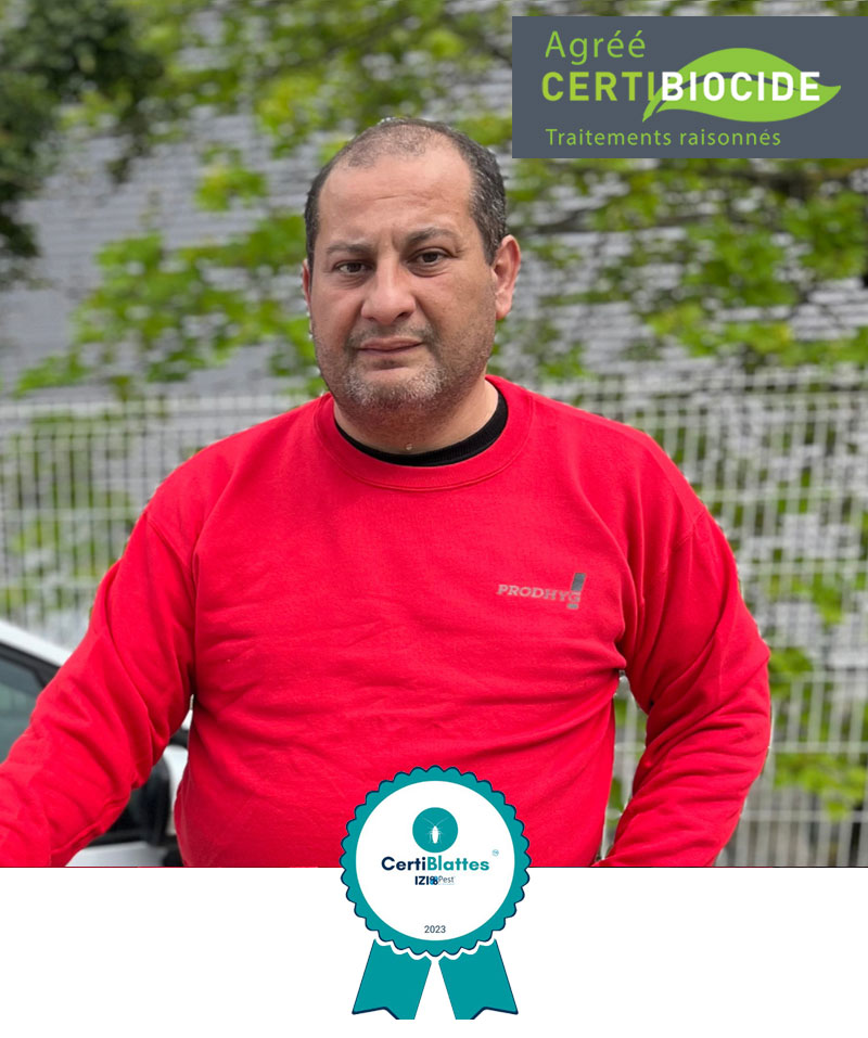 Faical<br />Technicien applicateur Certification Biocide & Blattes